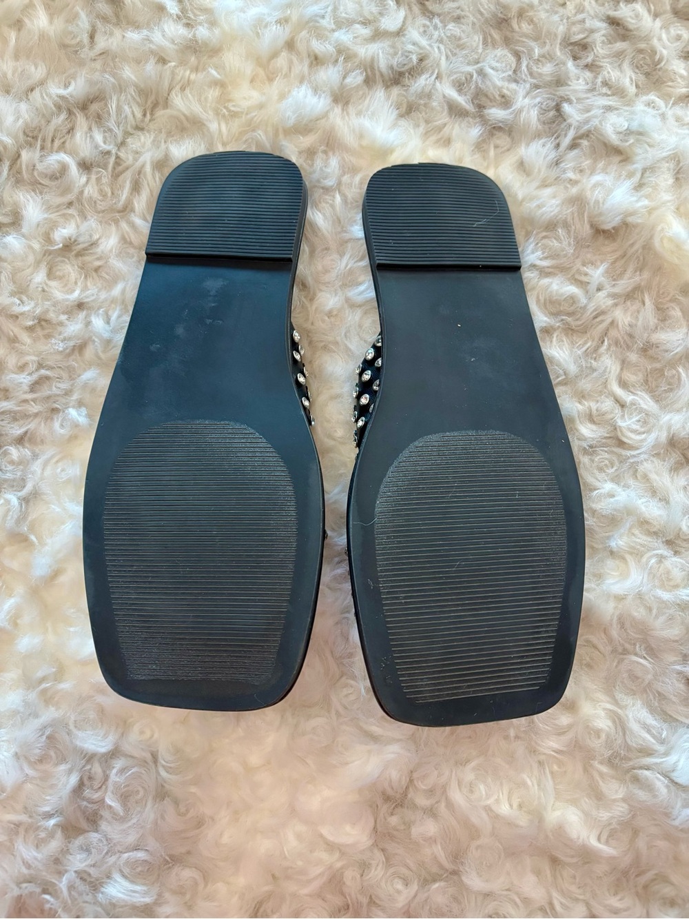 Steve Madden Black Crystal-Stud Knot Slide Mules - Picture 4 of 4